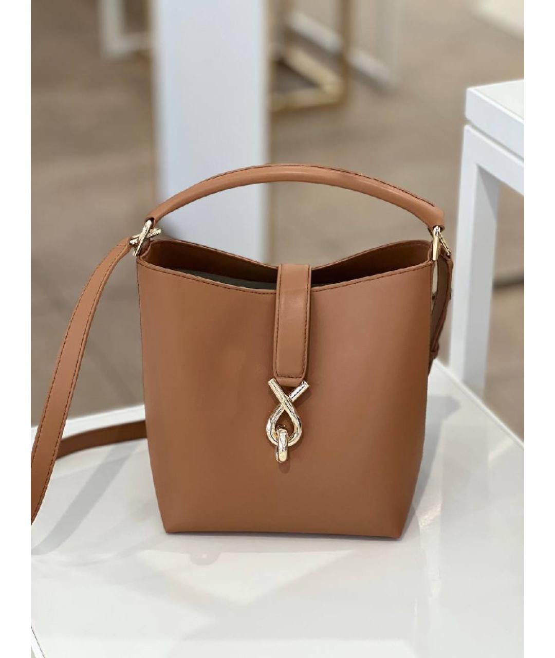 FURLA Коричневая кожаная сумка тоут, фото 2