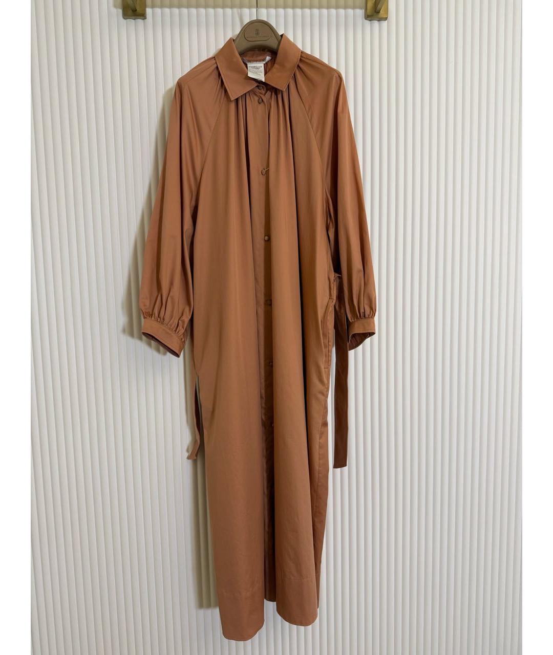 MAX MARA Коралловое хлопковое повседневное платье, фото 5