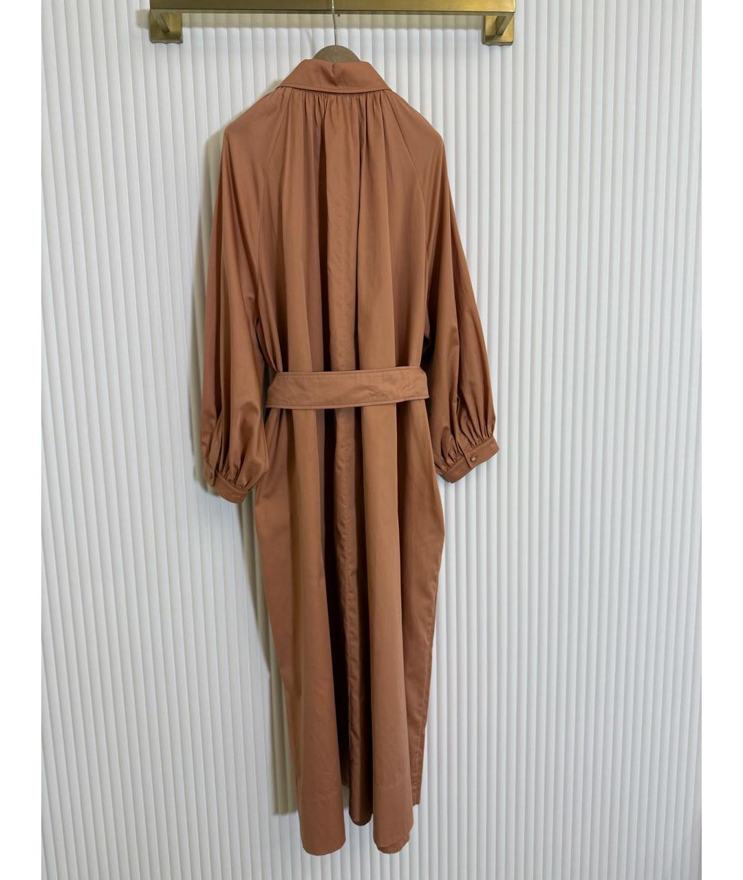 MAX MARA Коралловое хлопковое повседневное платье, фото 3