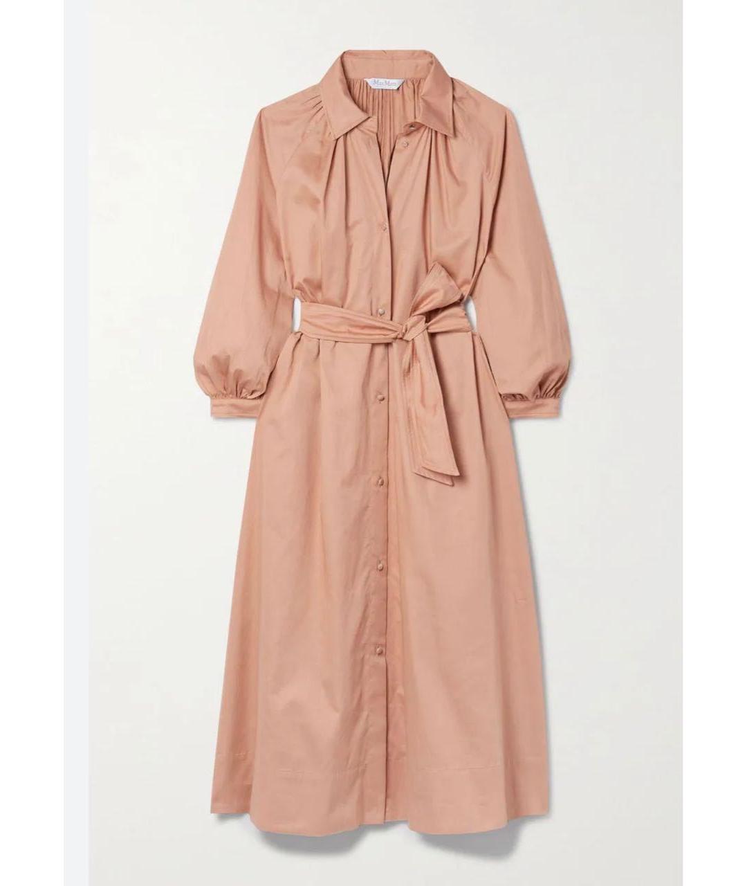 MAX MARA Коралловое хлопковое повседневное платье, фото 8