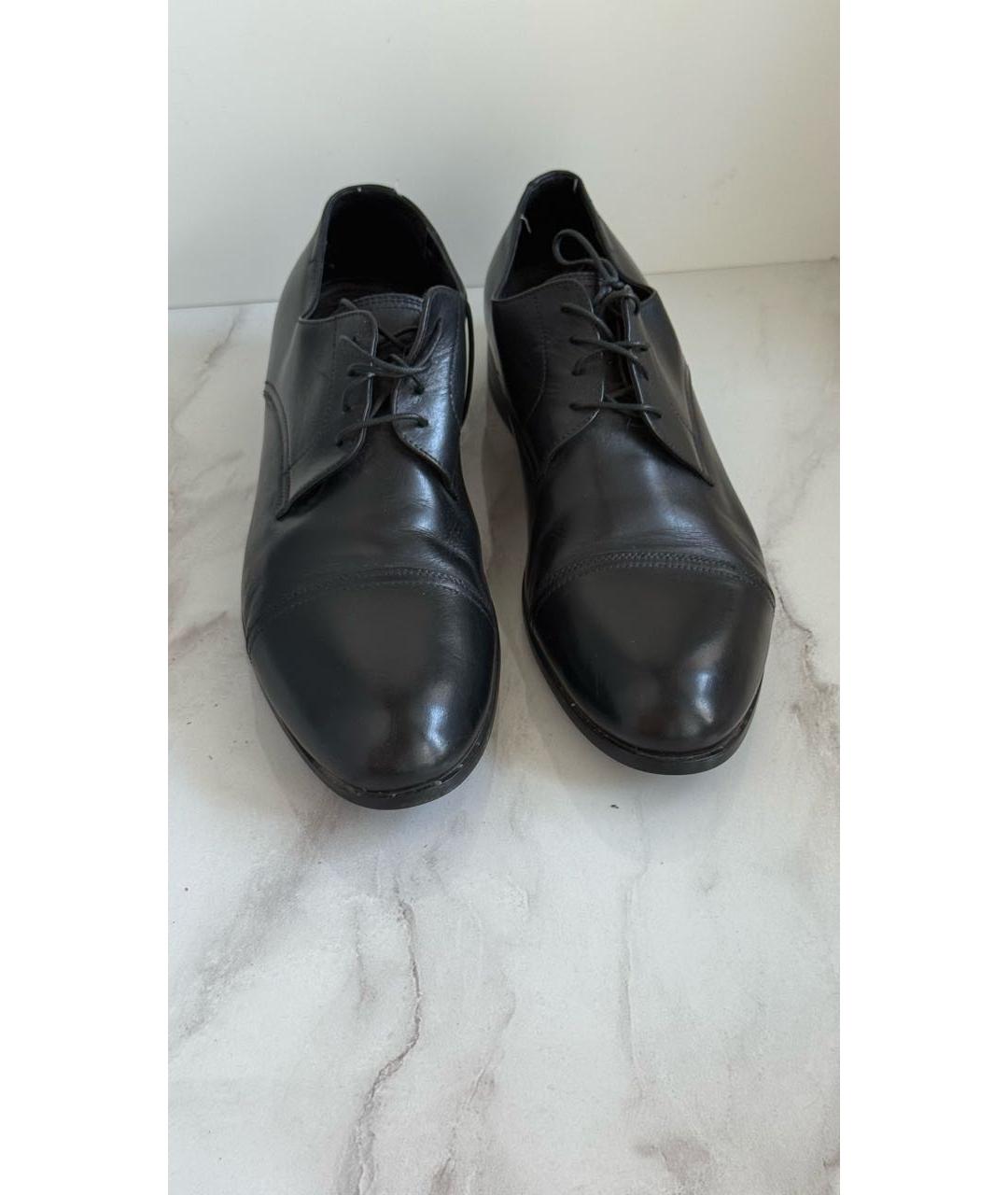 ERMENEGILDO ZEGNA XXX Черные кожаные туфли, фото 2