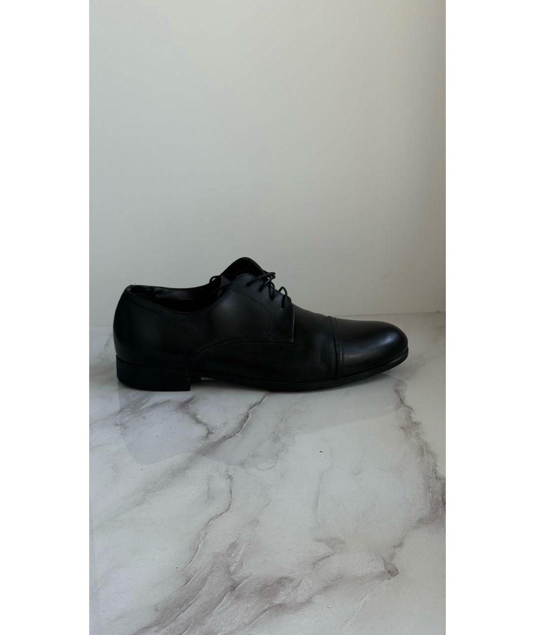 ERMENEGILDO ZEGNA XXX Черные кожаные туфли, фото 6