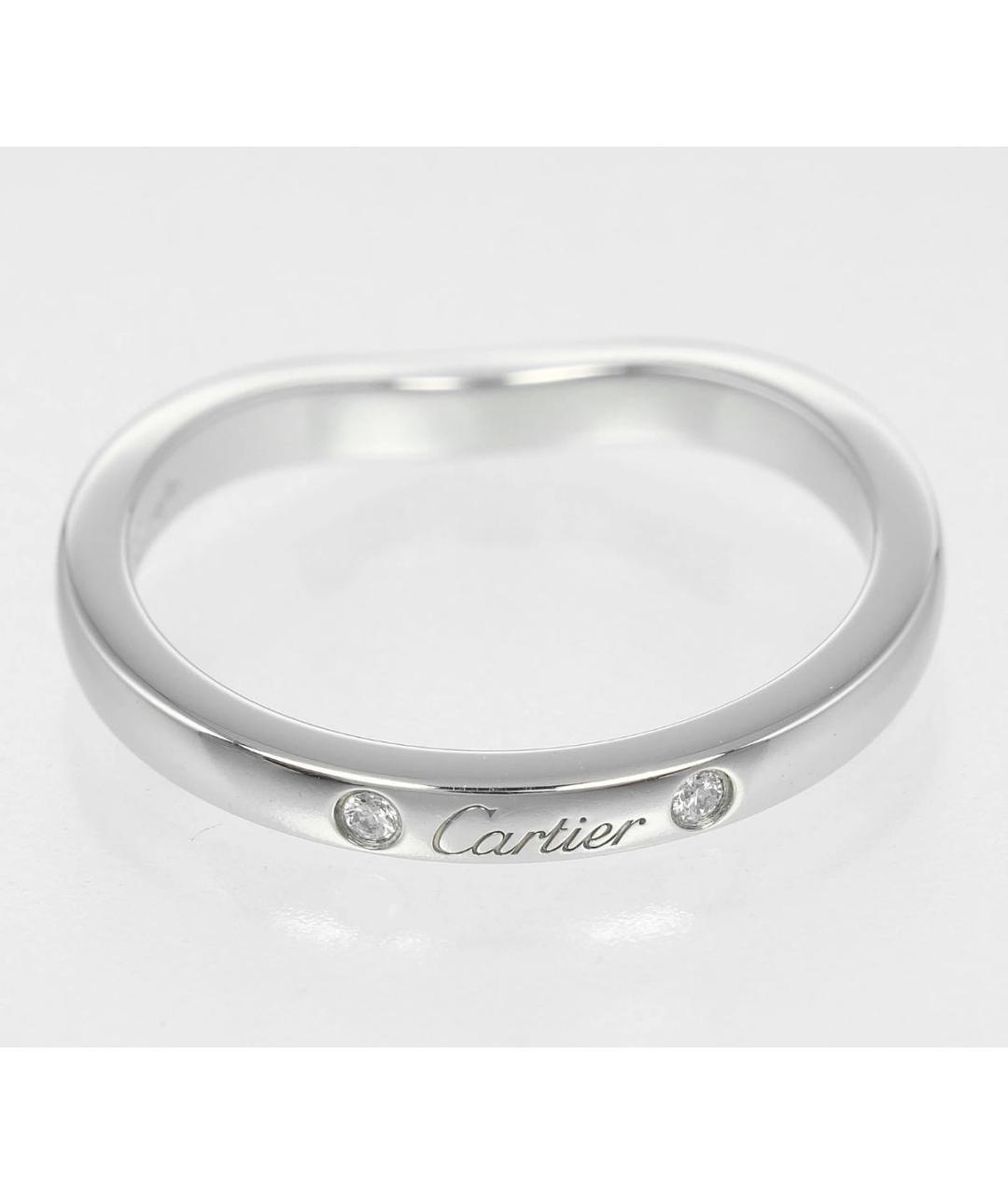 CARTIER Белое платиновое кольцо, фото 2