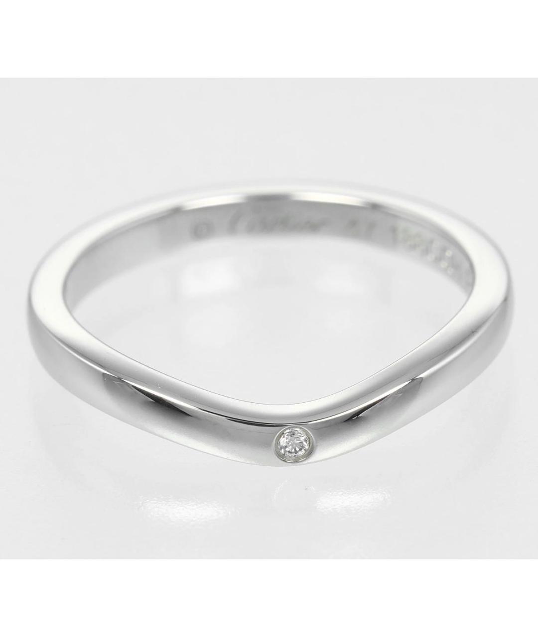 CARTIER Белое платиновое кольцо, фото 6