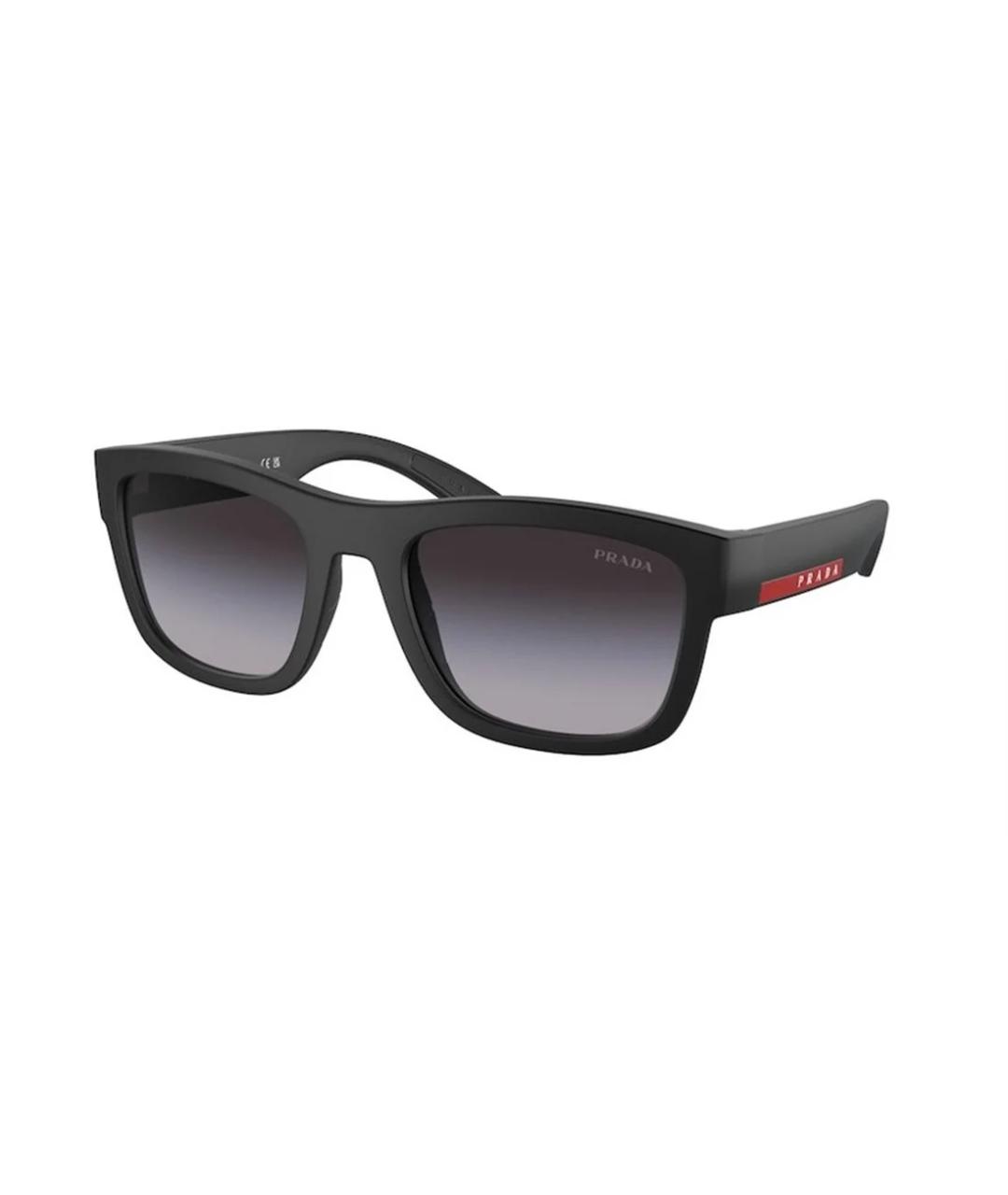 PRADA Черные пластиковые солнцезащитные очки, фото 1