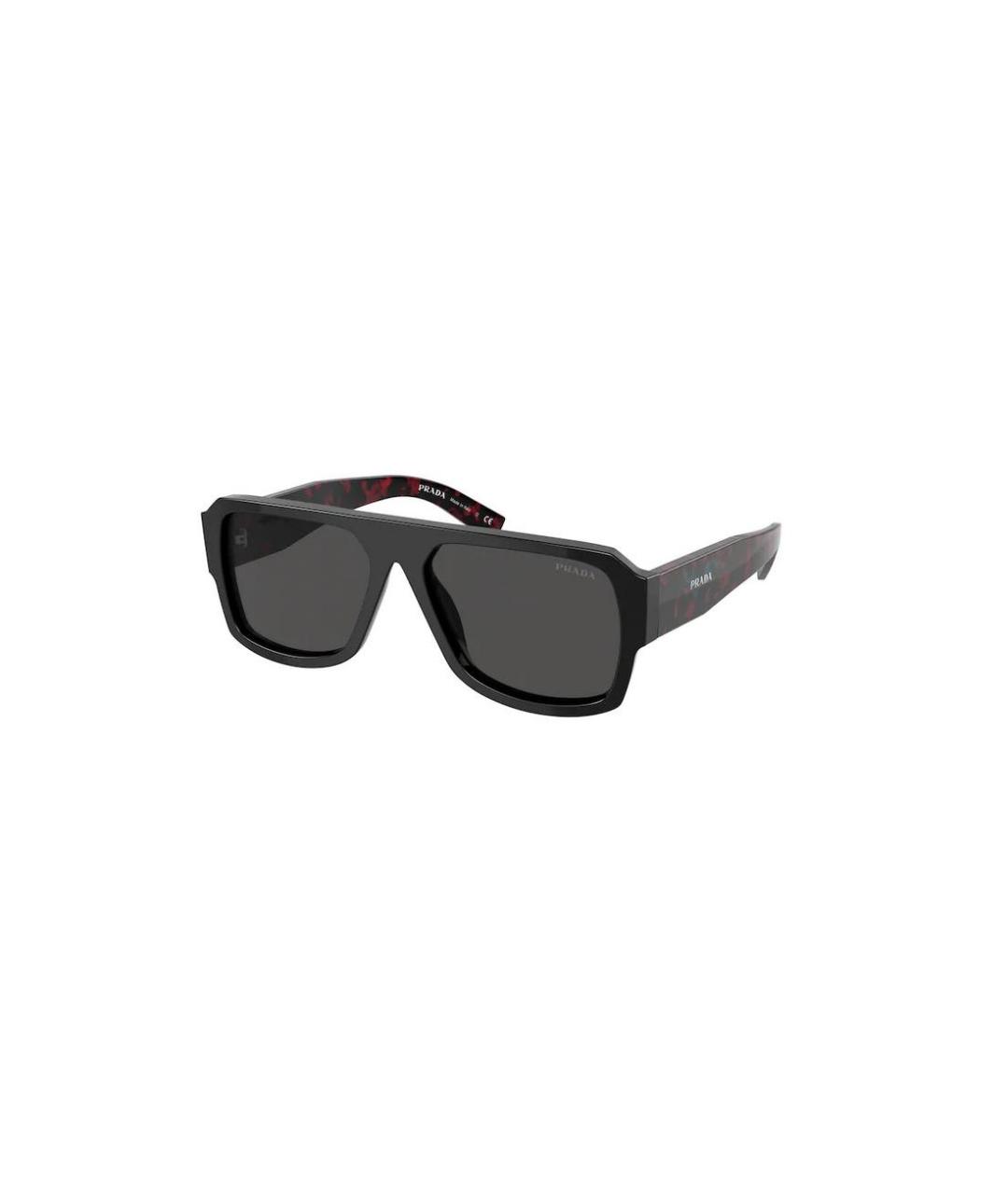 PRADA Черные пластиковые солнцезащитные очки, фото 1