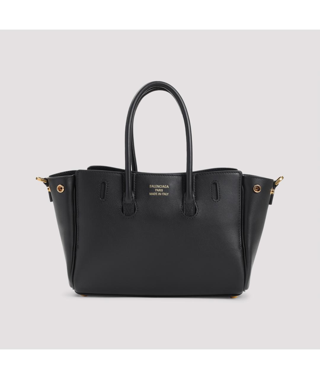 BALENCIAGA Черная кожаная сумка тоут, фото 3