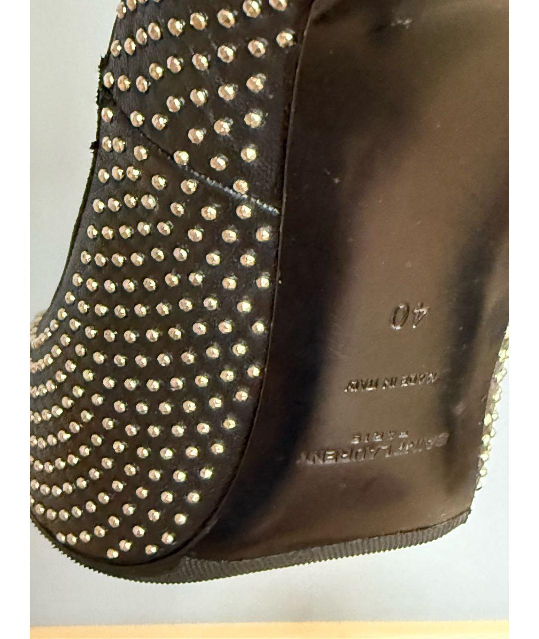 SAINT LAURENT Черные кожаные туфли, фото 7