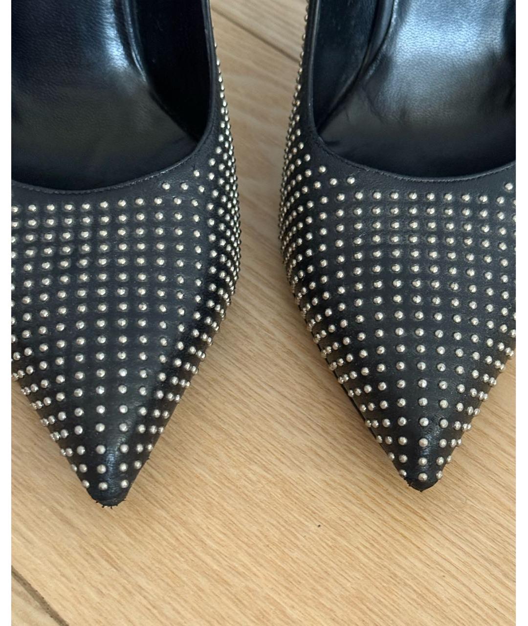 SAINT LAURENT Черные кожаные туфли, фото 3