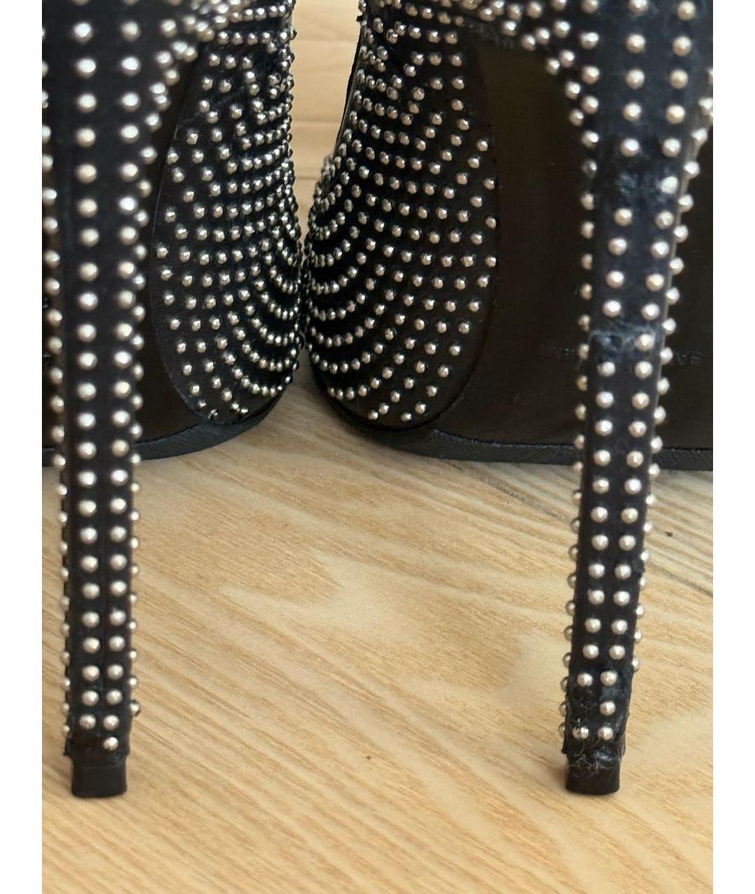 SAINT LAURENT Черные кожаные туфли, фото 6