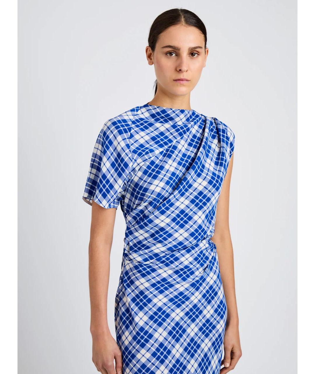 PROENZA SCHOULER Синее вискозное платье, фото 5