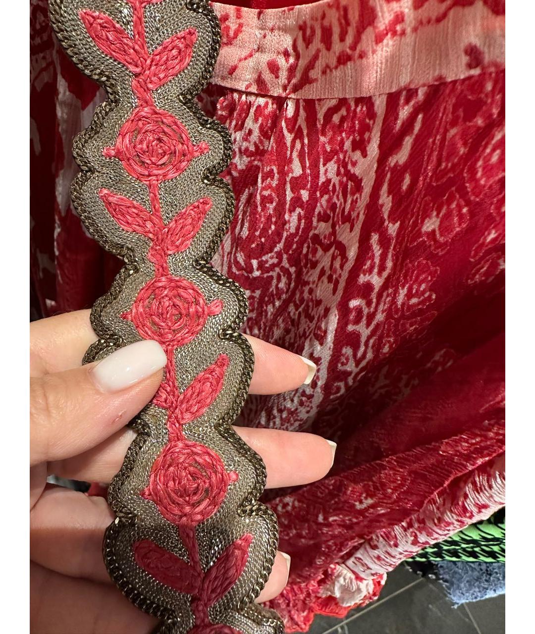 ETRO Красная юбка миди, фото 3