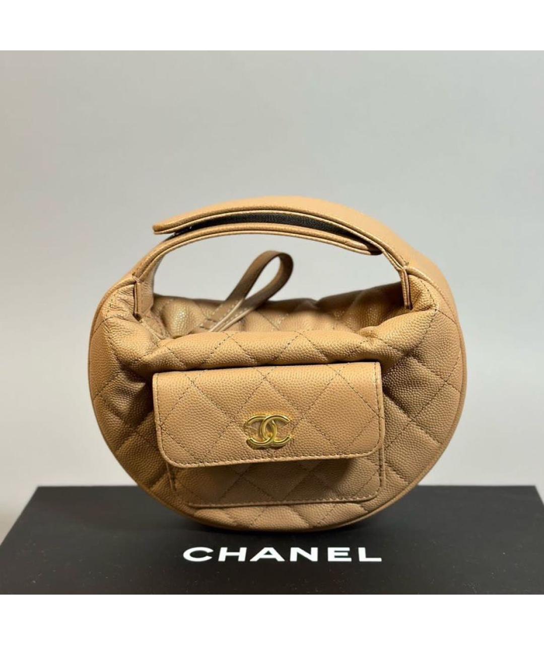 CHANEL Кожаная сумка с короткими ручками, фото 4