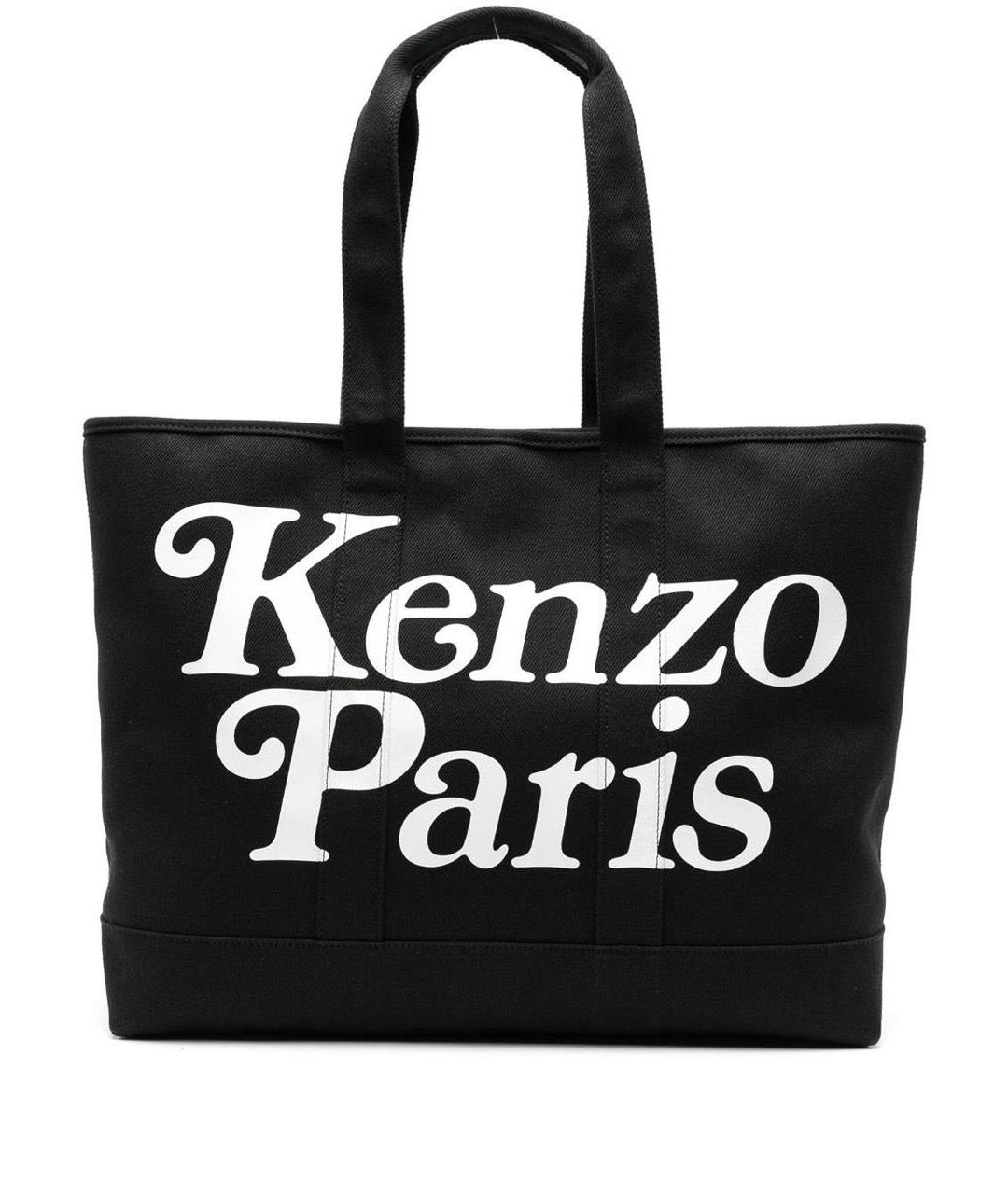 KENZO Черная хлопковая пляжная сумка, фото 1