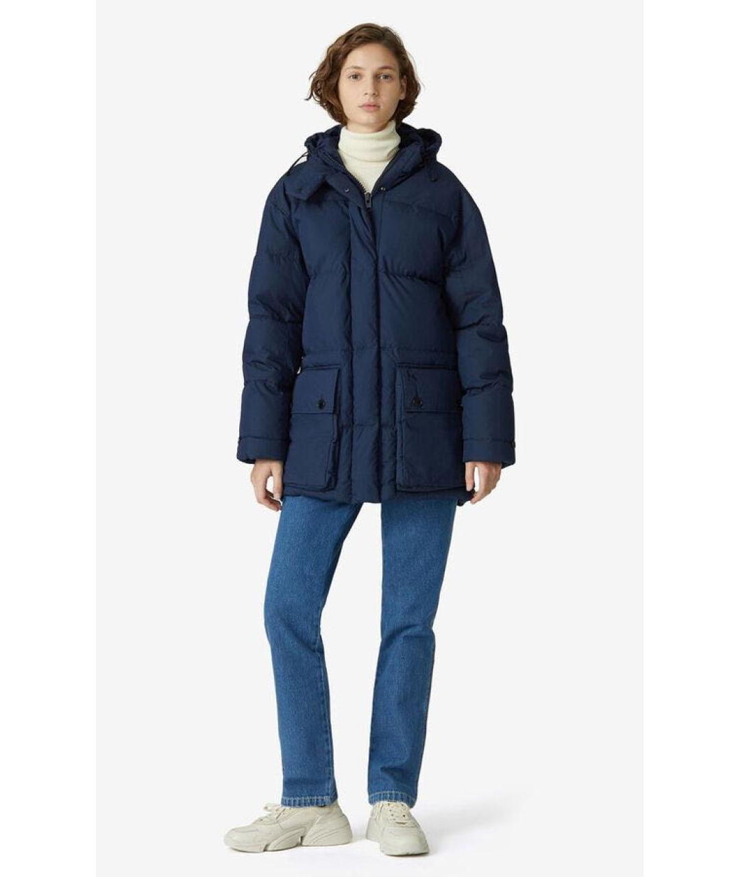 KENZO Темно-синяя полиэстеровая парка, фото 8