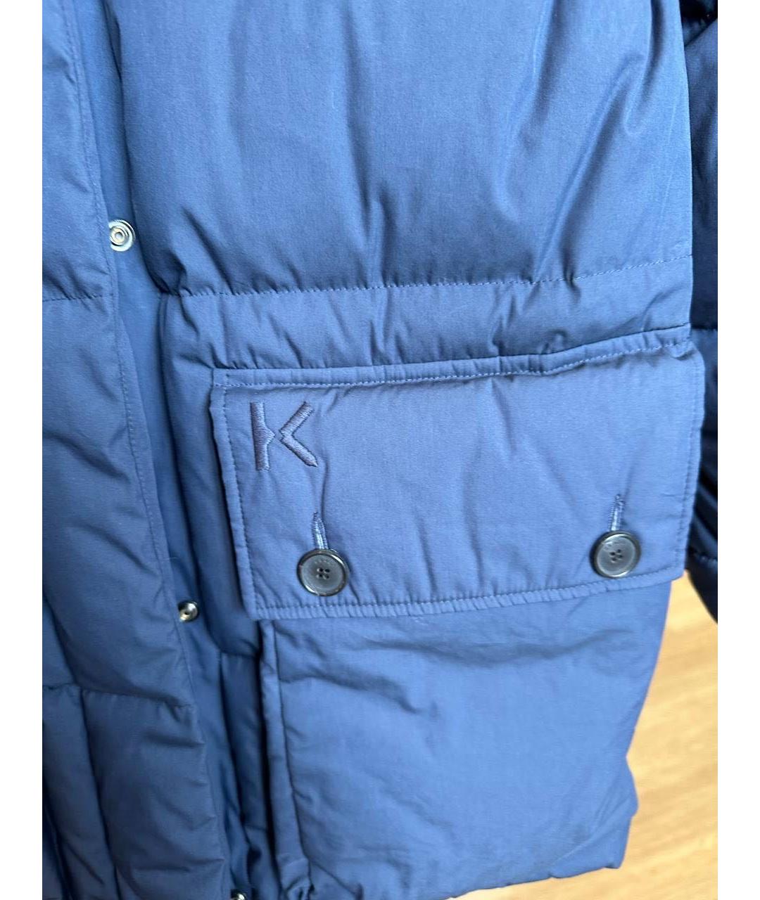 KENZO Темно-синяя полиэстеровая парка, фото 6
