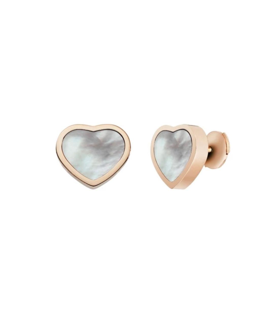 CHOPARD Белые серьги из розового золота, фото 1