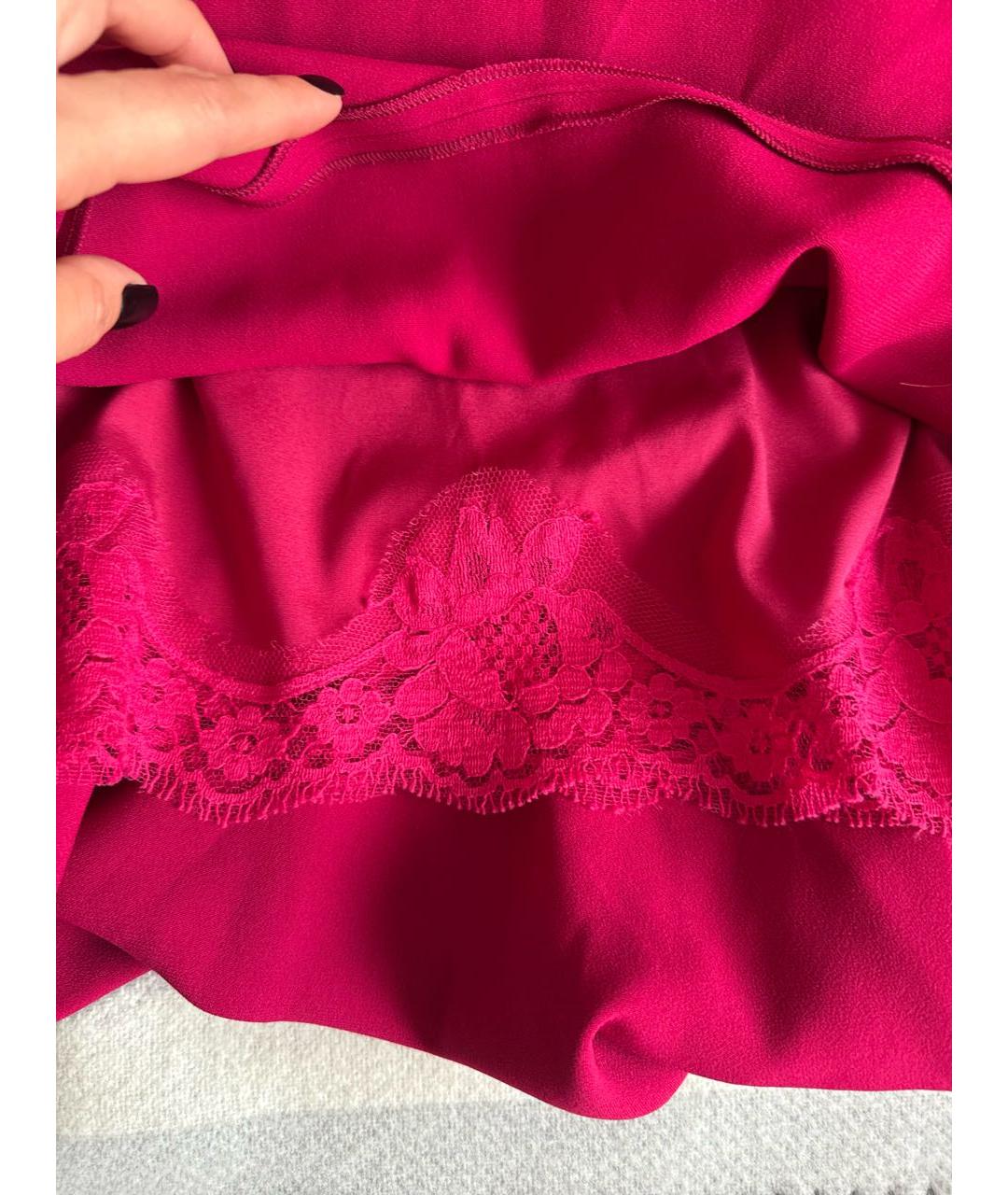 DOLCE&GABBANA Фуксия хлопко-эластановое повседневное платье, фото 3