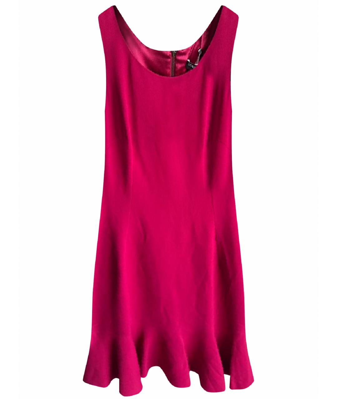 DOLCE&GABBANA Фуксия хлопко-эластановое повседневное платье, фото 1