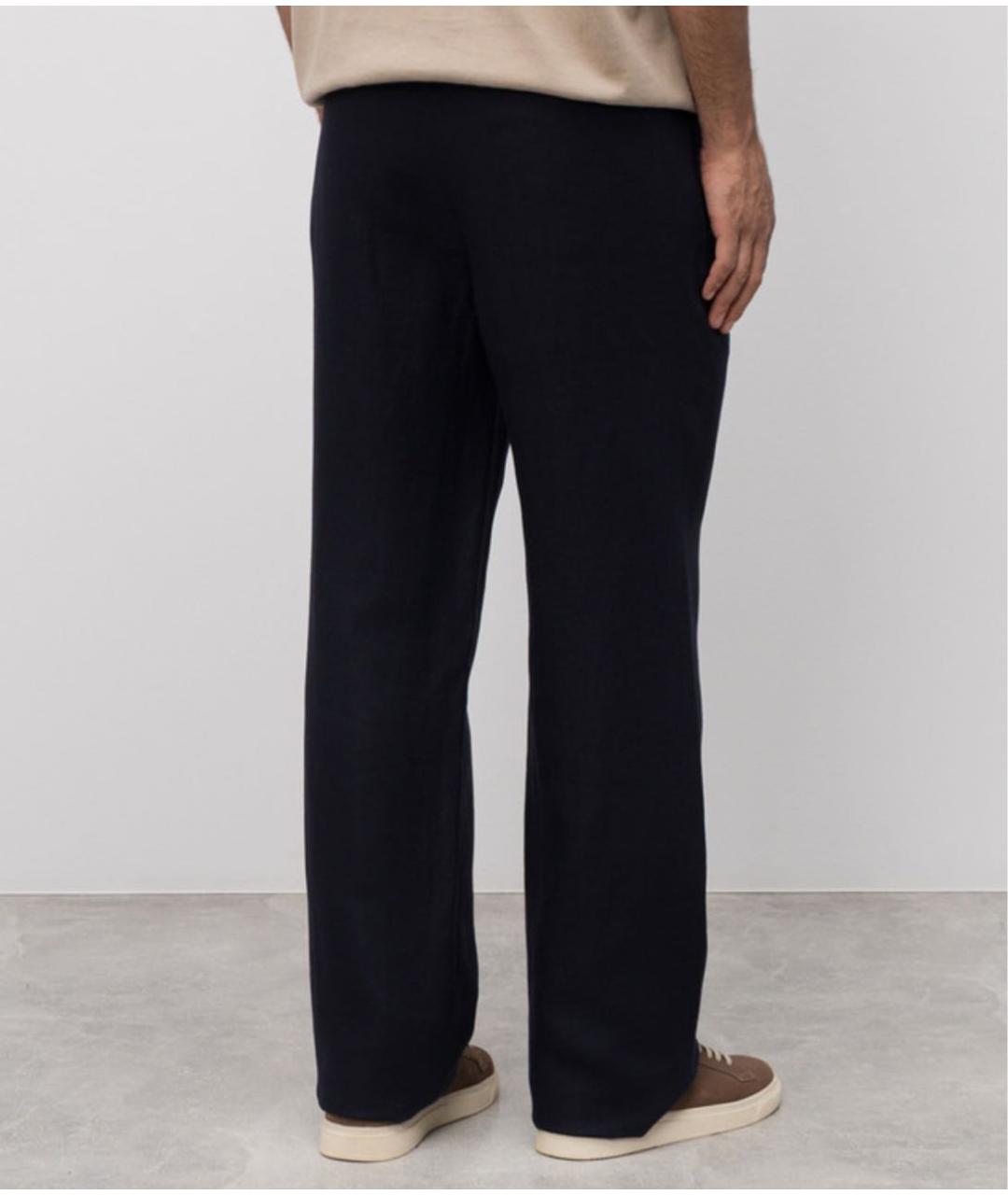 LORO PIANA Бордовые льняные повседневные брюки, фото 5