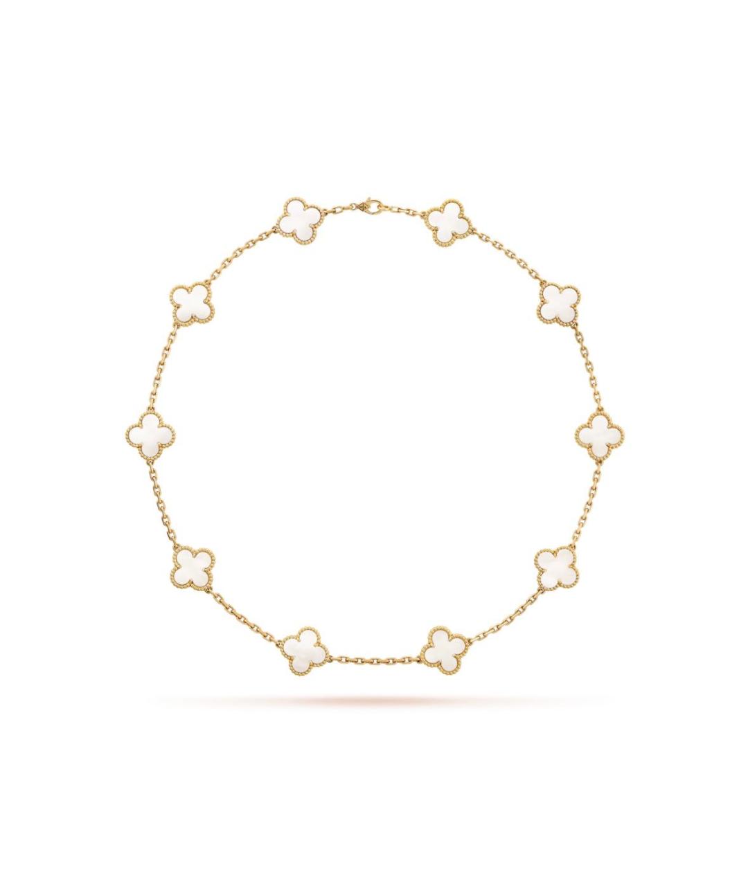 VAN CLEEF & ARPELS Белое колье из желтого золота, фото 1