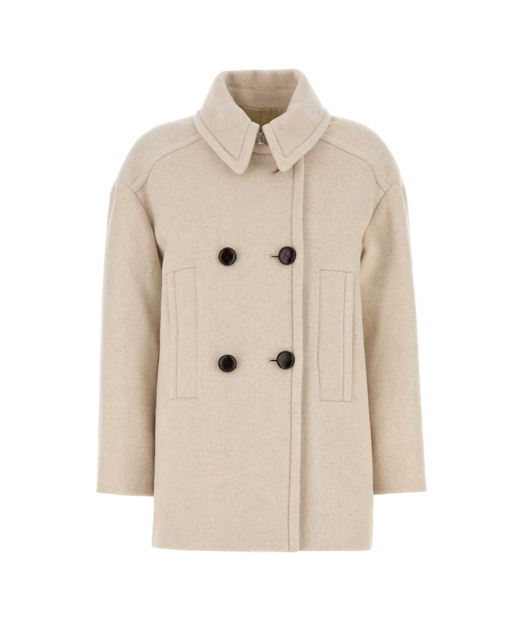 ISABEL MARANT Бежевое шерстяное пальто, фото 1