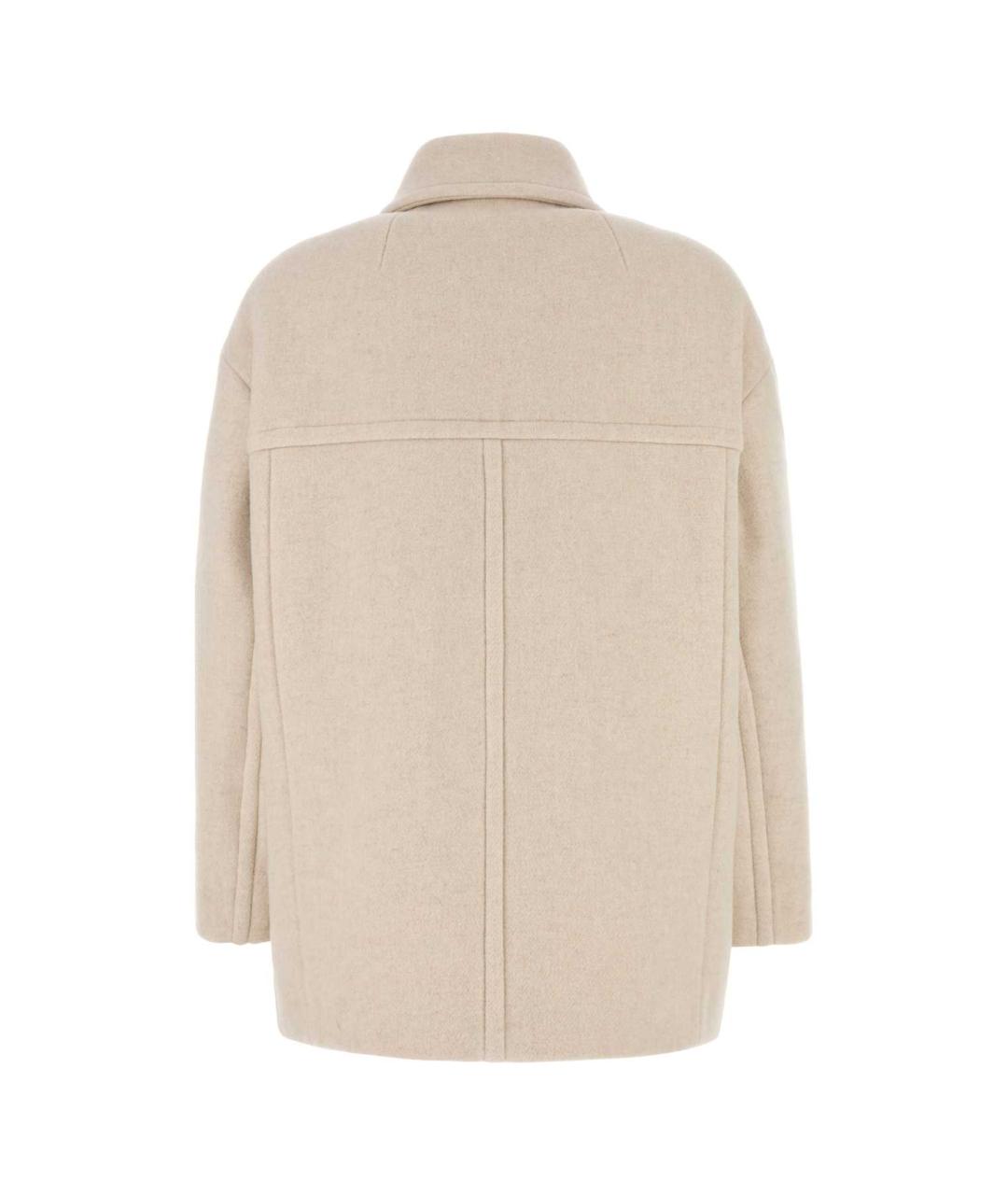 ISABEL MARANT Бежевое шерстяное пальто, фото 2