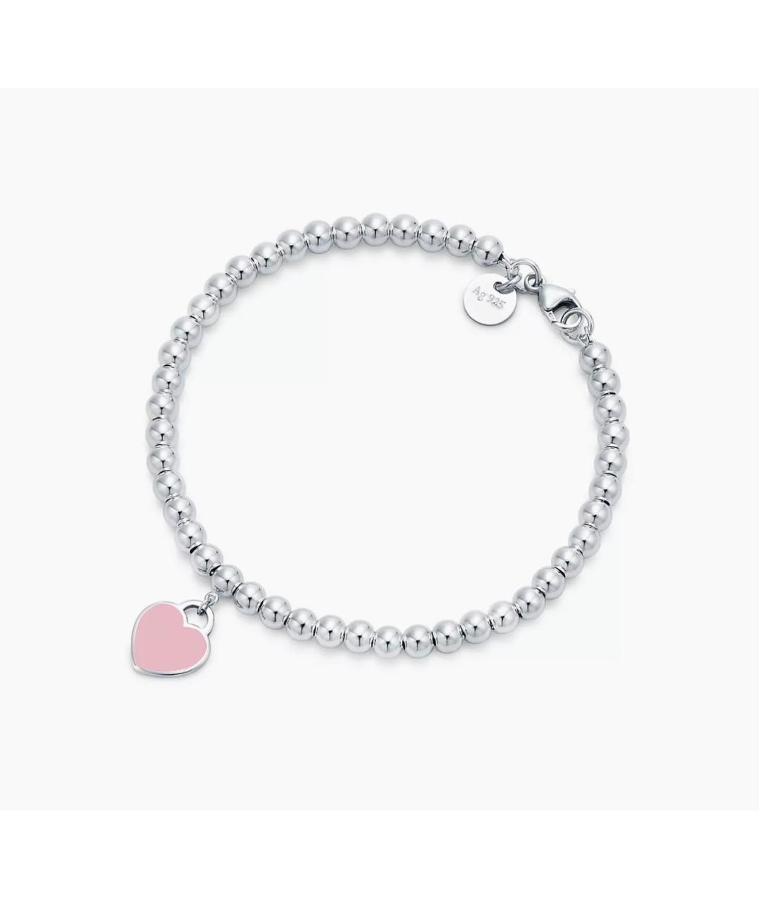TIFFANY&CO Розовый серебряный браслет, фото 7