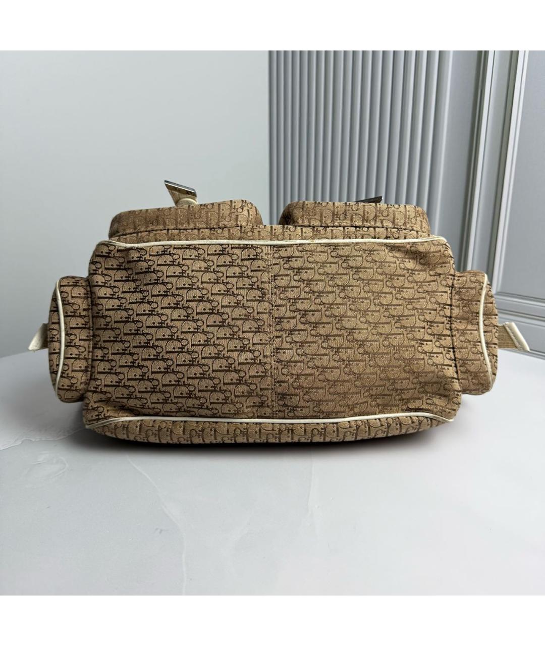 CHRISTIAN DIOR Бирюзовая кожаная сумка с короткими ручками, фото 3