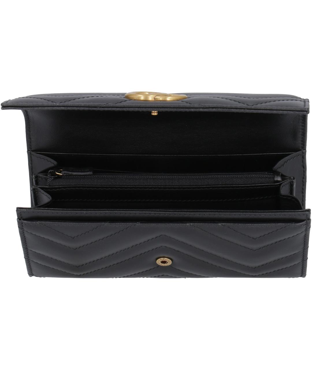 GUCCI Черный кожаный кошелек, фото 4