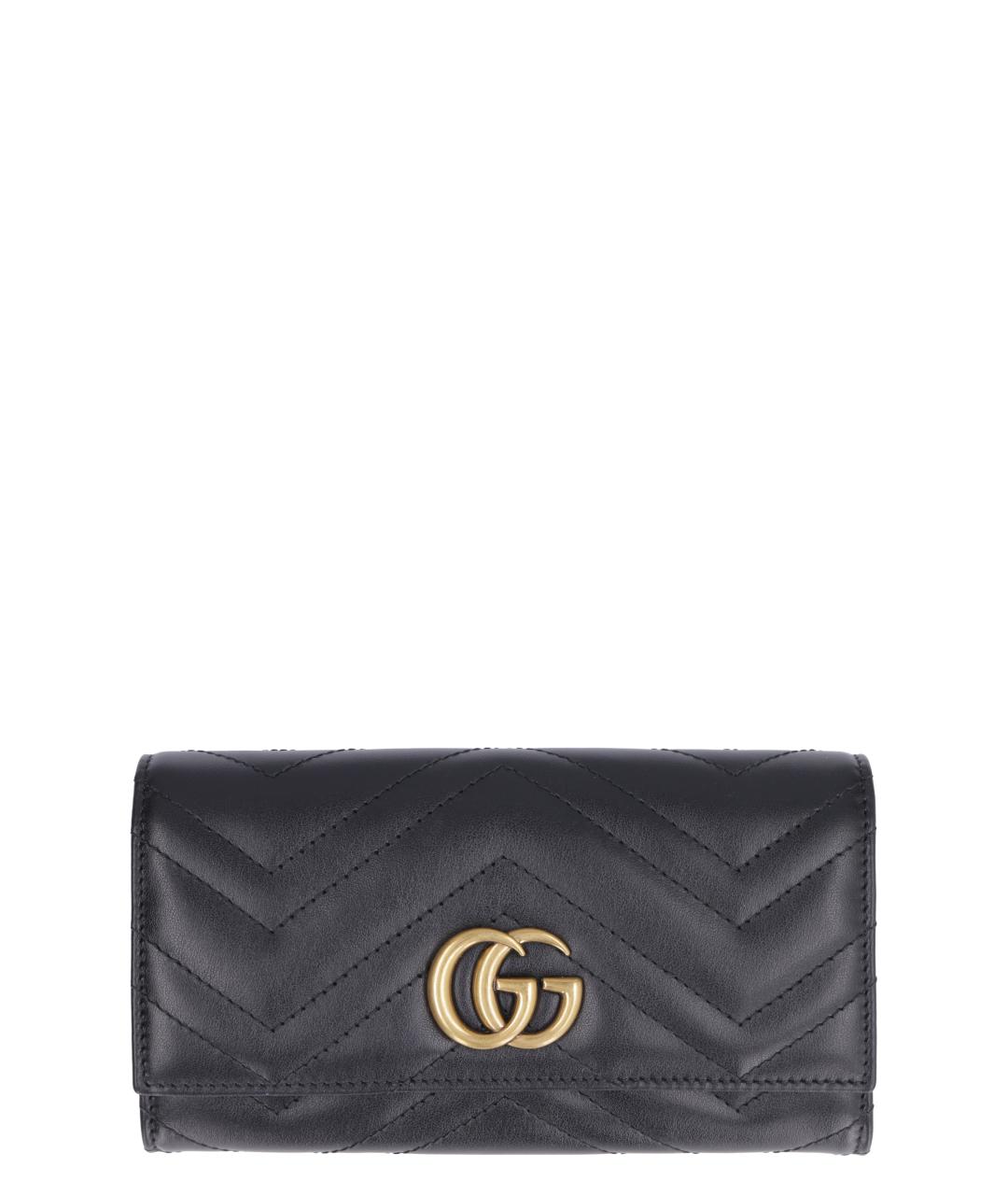 GUCCI Черный кожаный кошелек, фото 1