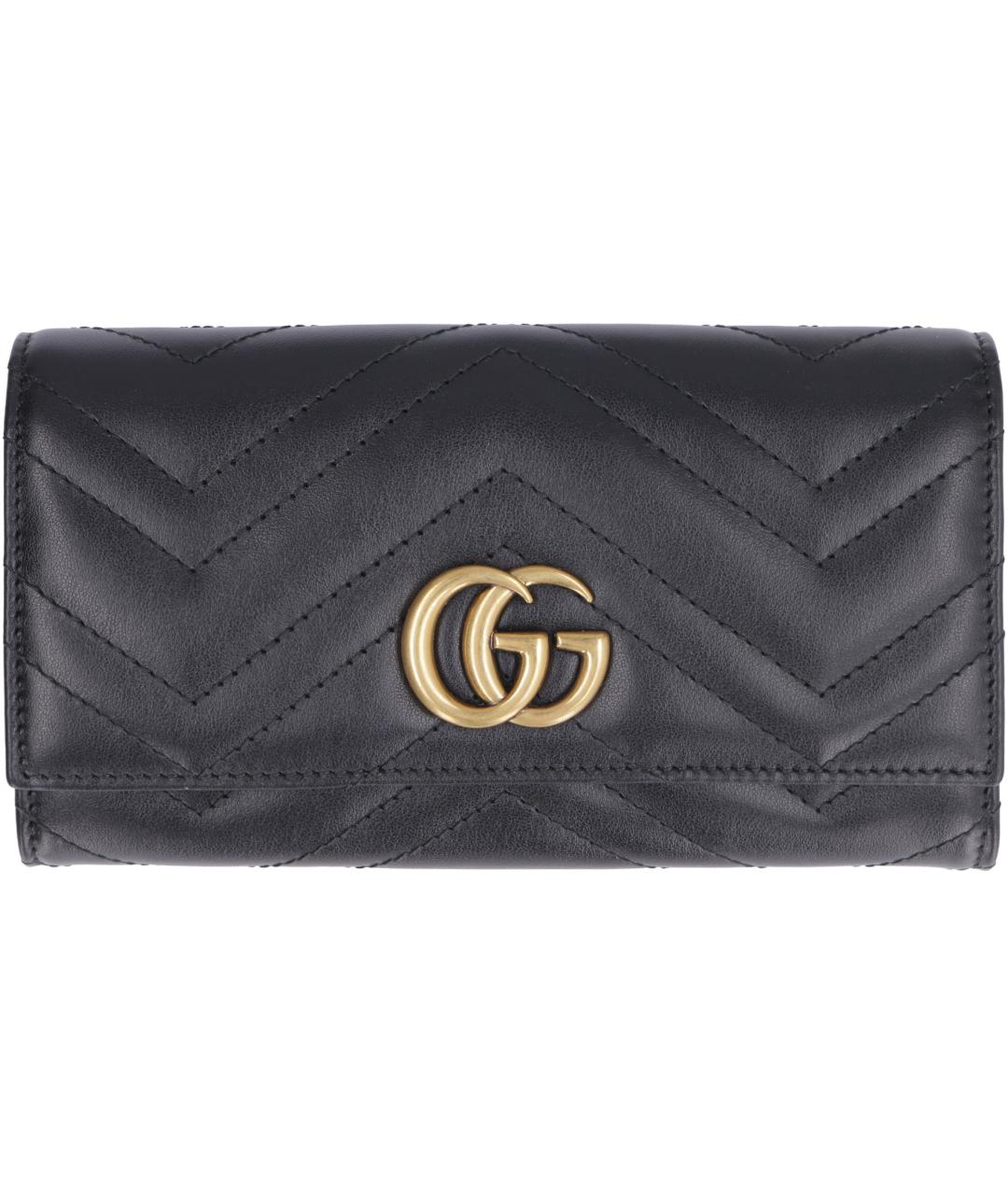 GUCCI Черный кожаный кошелек, фото 2