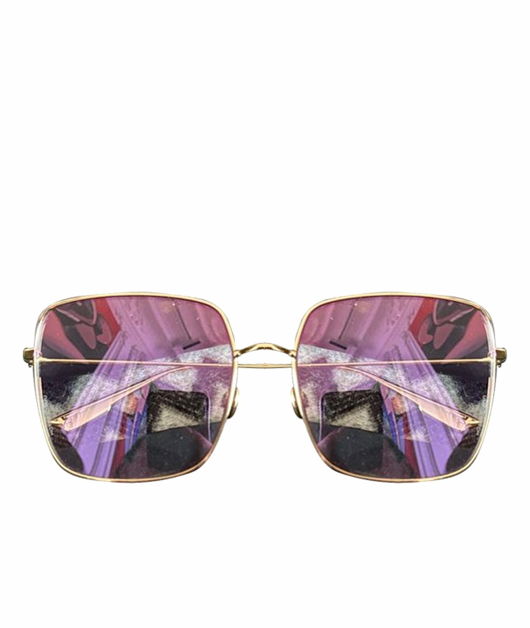 CHRISTIAN DIOR Розовые металлические солнцезащитные очки, фото 1