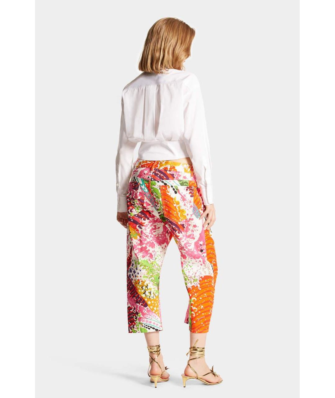 DSQUARED2 Мульти хлопко-эластановые прямые джинсы, фото 7