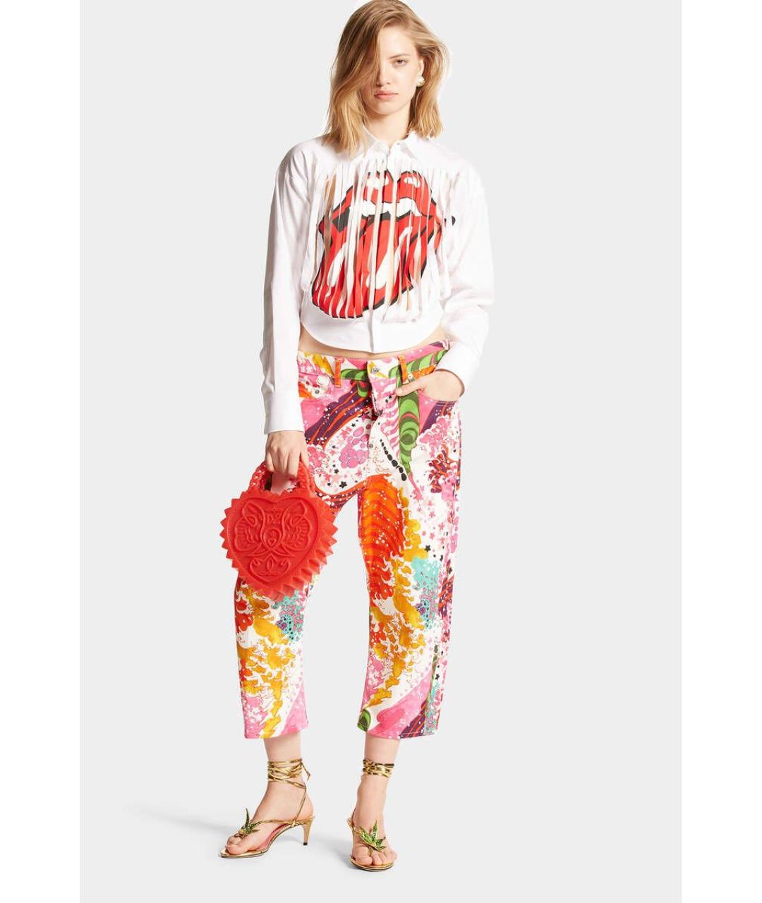DSQUARED2 Мульти хлопко-эластановые прямые джинсы, фото 6
