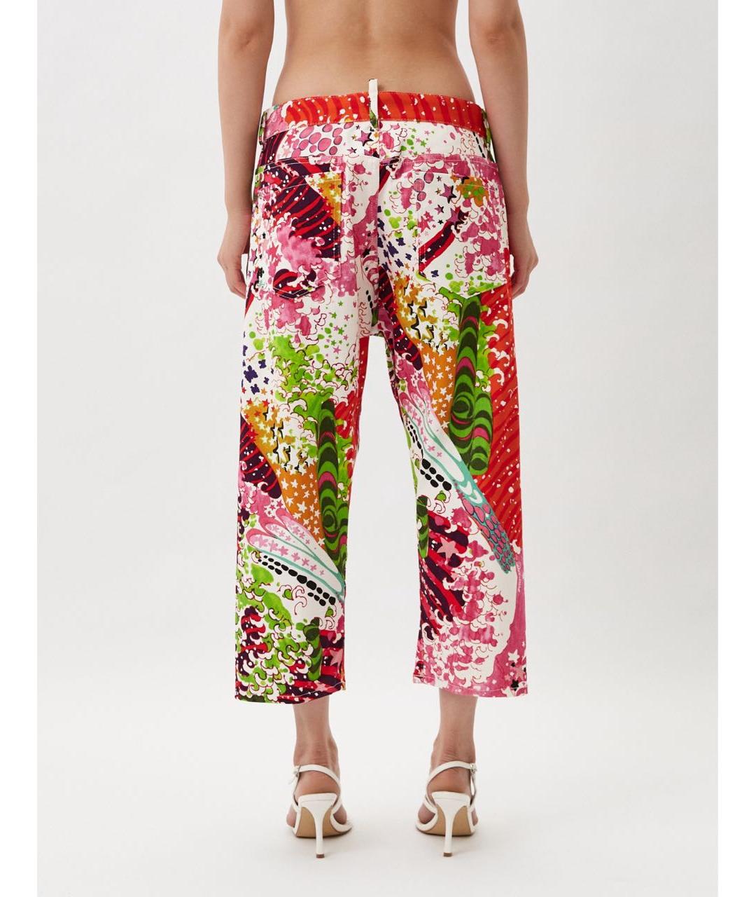DSQUARED2 Мульти хлопко-эластановые прямые джинсы, фото 8