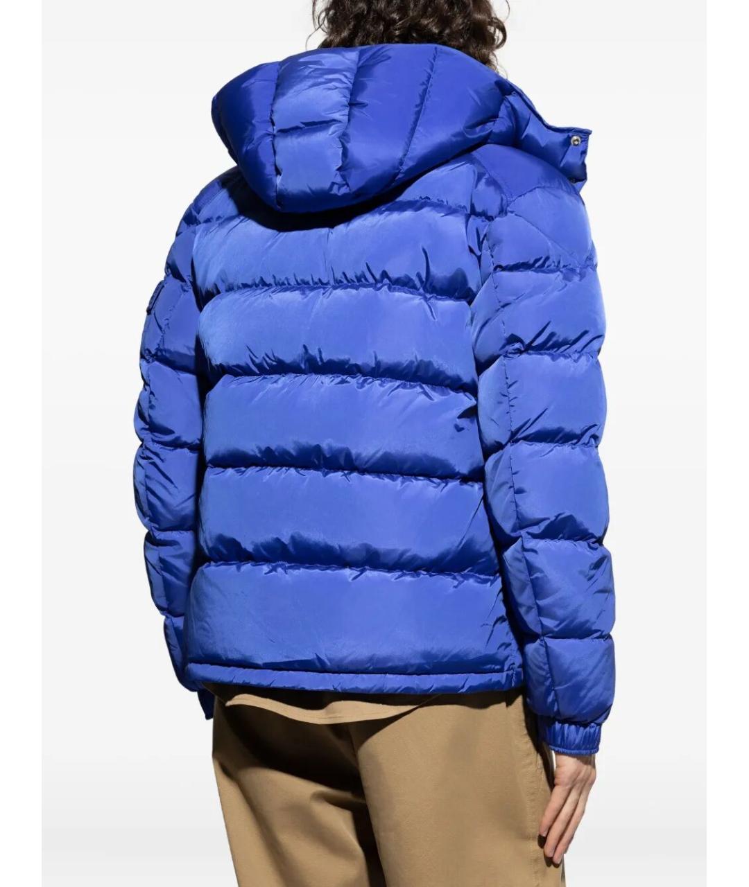 MONCLER Синий полиамидовый пуховик, фото 3