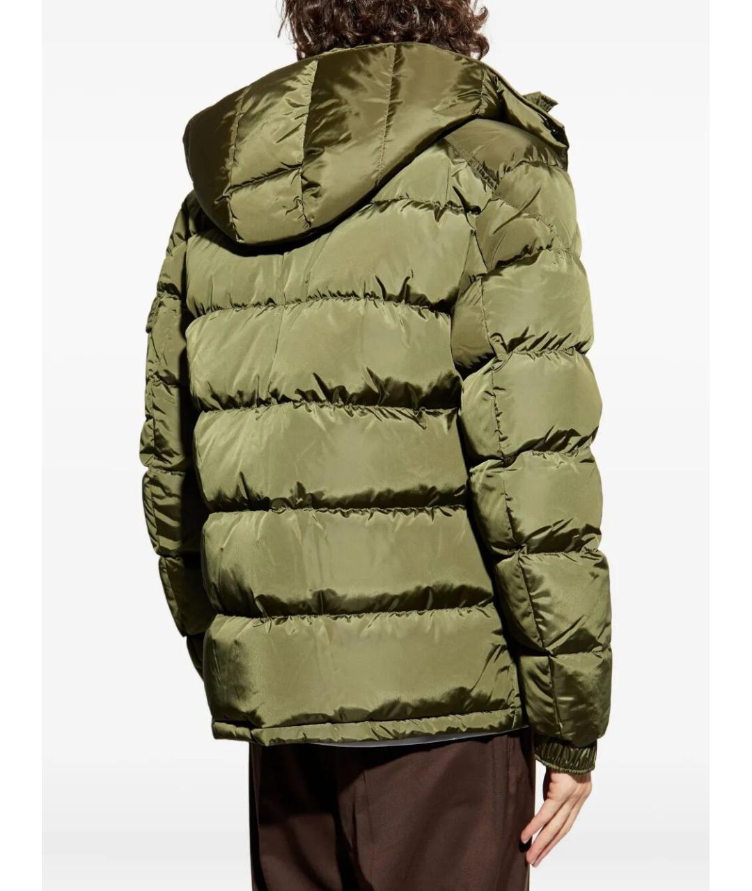 MONCLER Хаки полиамидовый пуховик, фото 4
