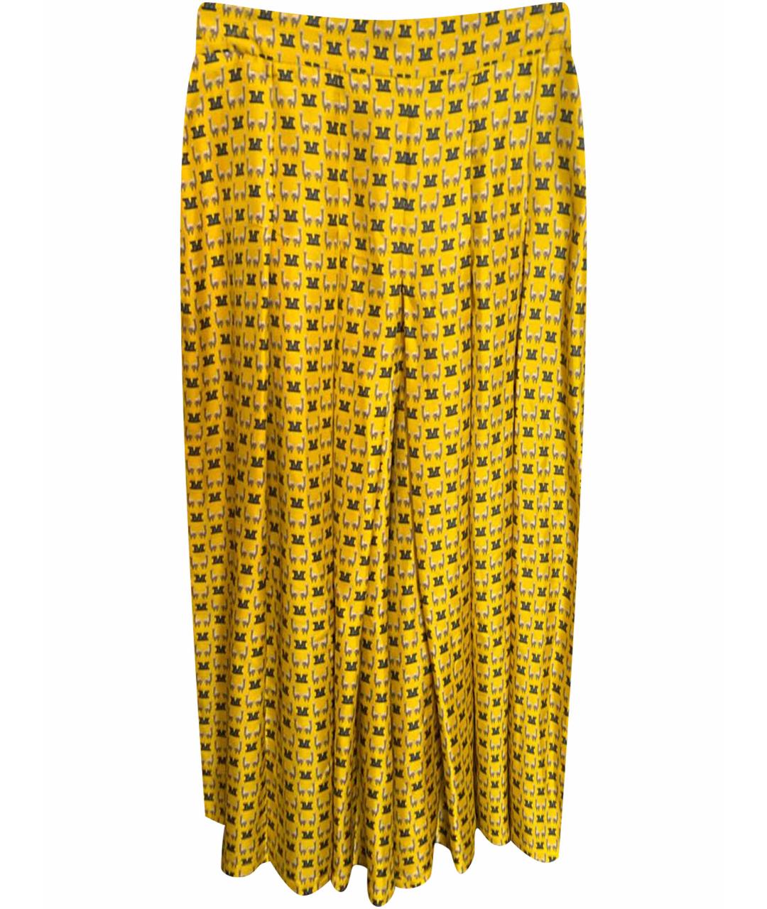 MAX MARA Желтые шелковые шорты, фото 1