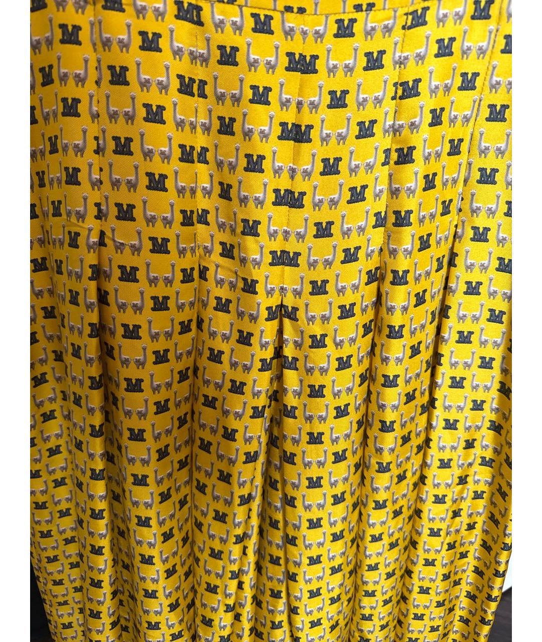 MAX MARA Желтые шелковые шорты, фото 2