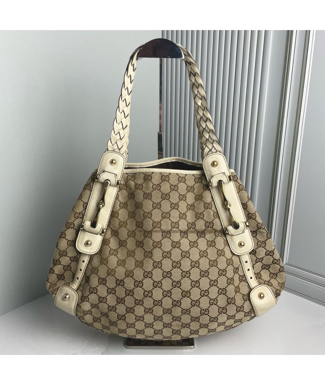 GUCCI Бежевая сумка с короткими ручками, фото 2