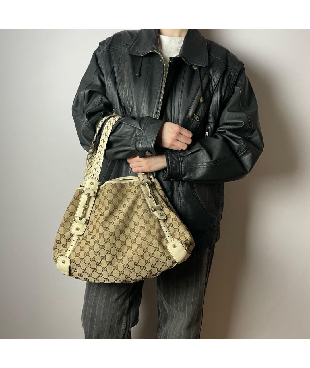 GUCCI Бежевая сумка с короткими ручками, фото 6