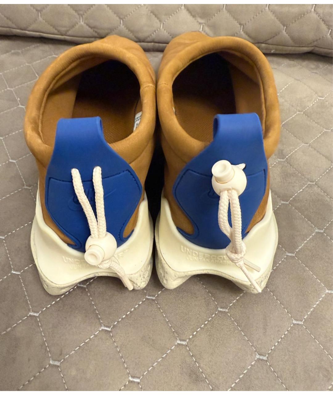 NIKE Горчичные замшевые высокие кроссовки / кеды, фото 4