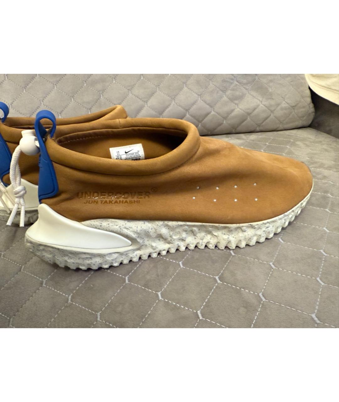 NIKE Горчичные замшевые высокие кроссовки / кеды, фото 9