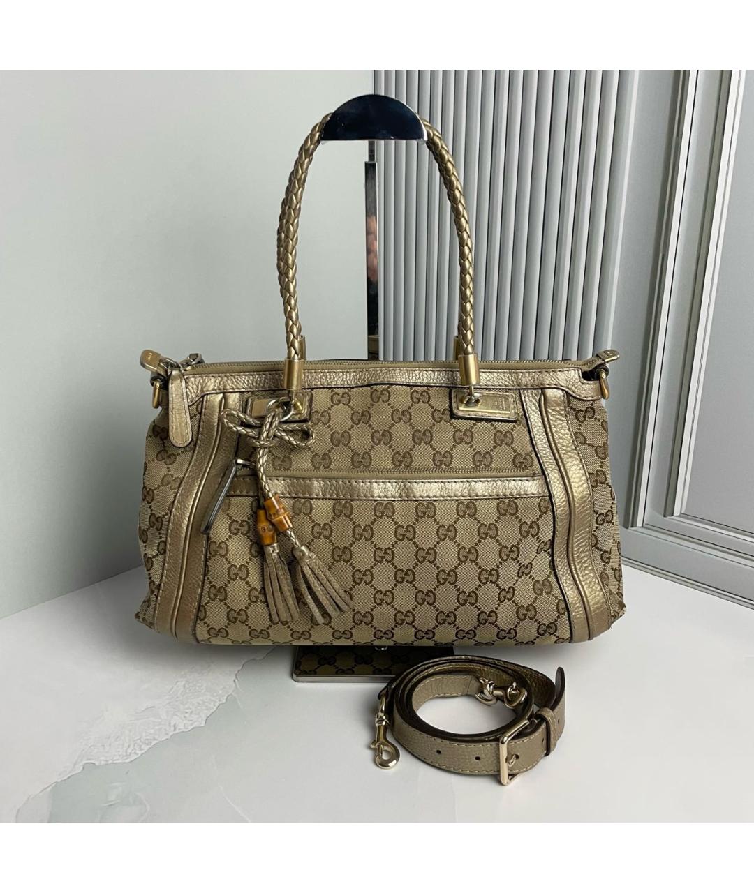 GUCCI Бежевая сумка с короткими ручками, фото 8