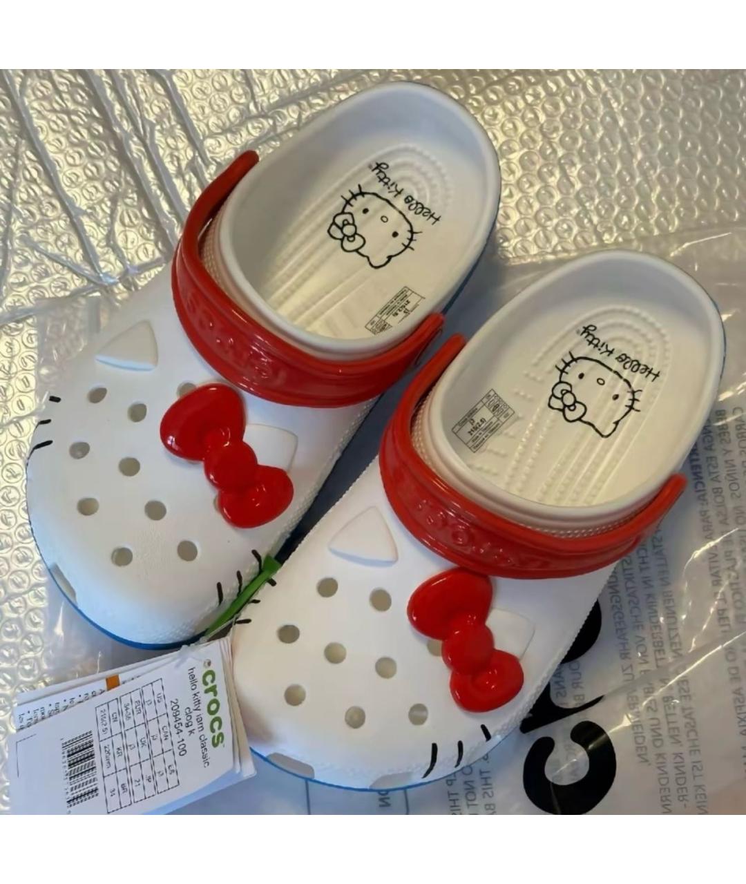 CROCS Белые резиновые сабо, фото 2
