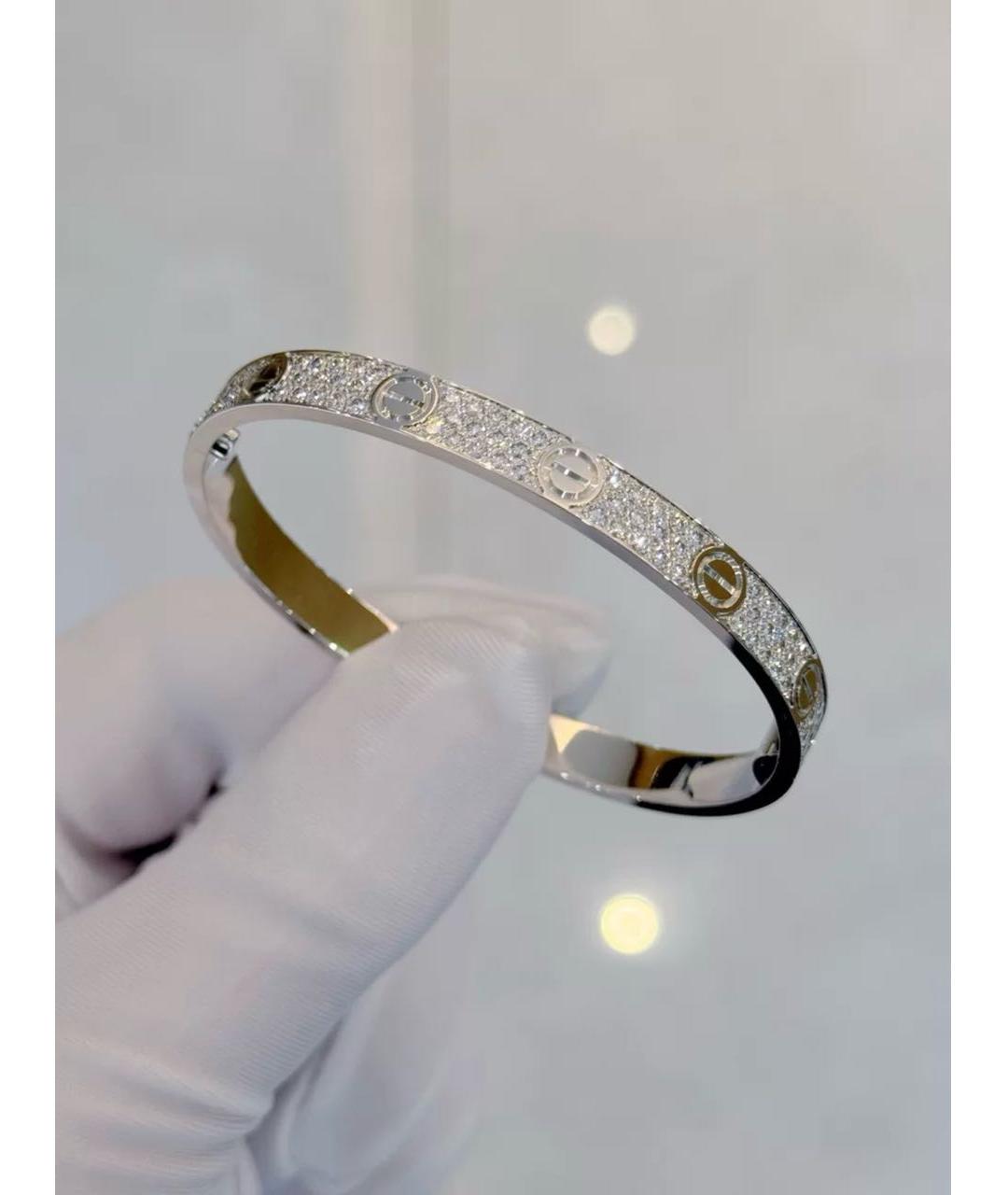 CARTIER Серебрянный браслет из белого золота, фото 5