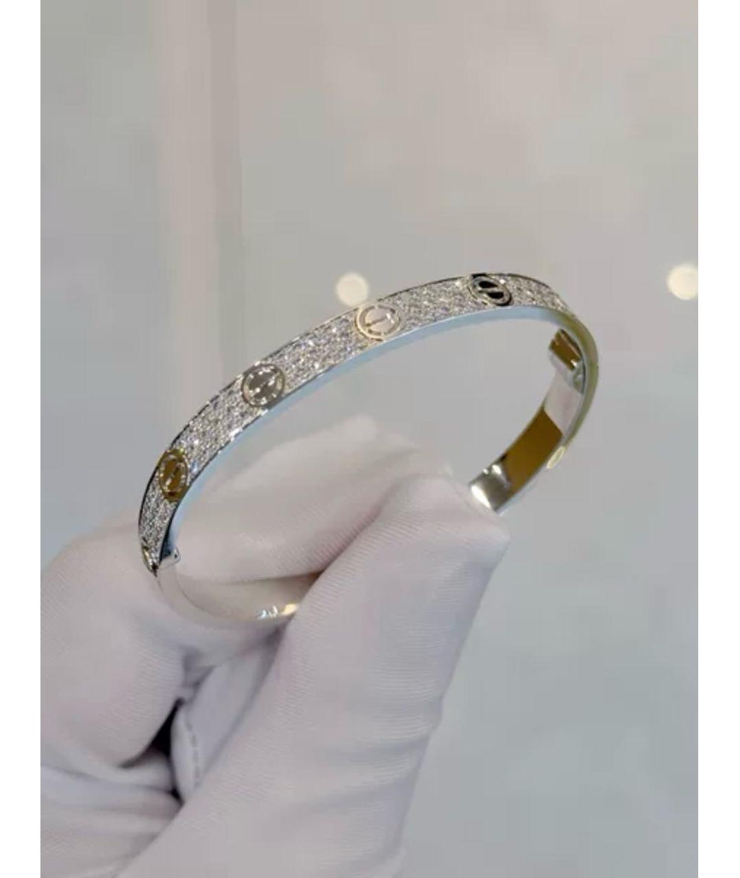CARTIER Серебрянный браслет из белого золота, фото 3