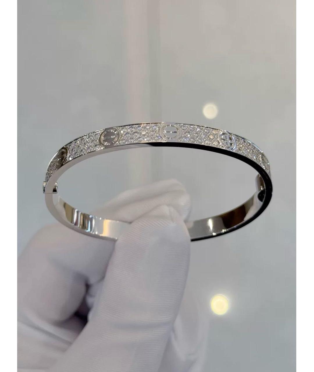 CARTIER Серебрянный браслет из белого золота, фото 2