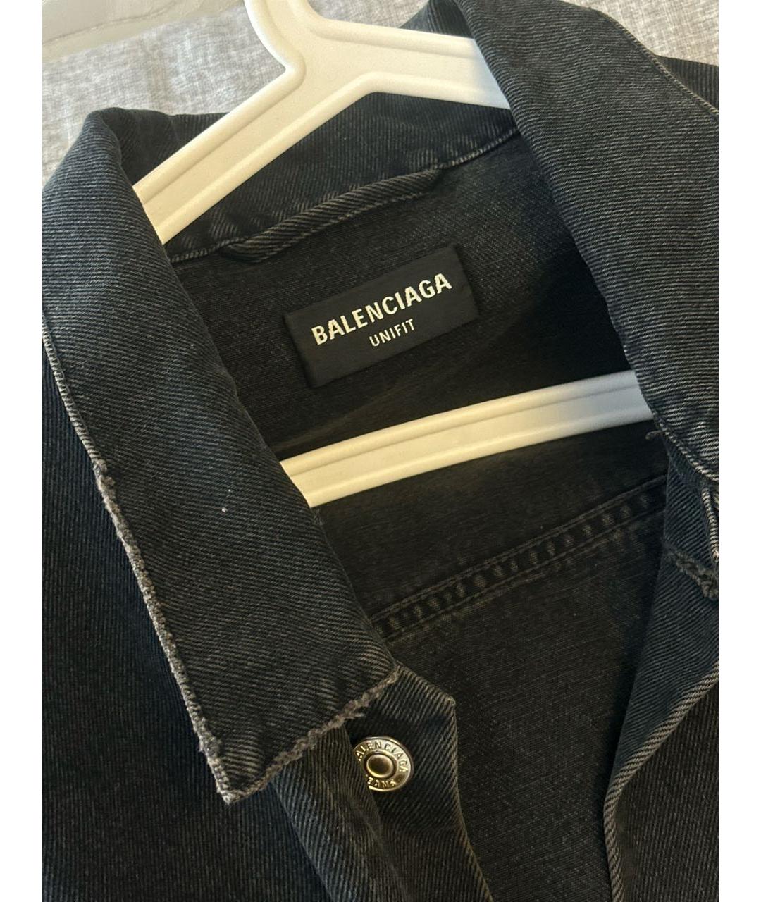 BALENCIAGA Антрацитовая деним куртка, фото 3
